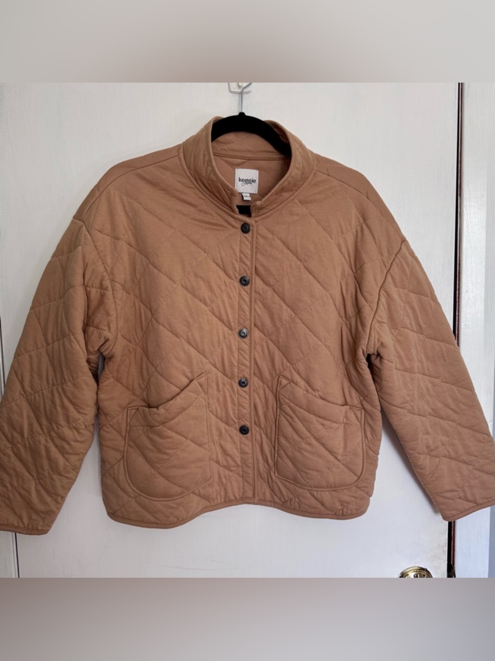 Kensie Quilted Tan Jacket
